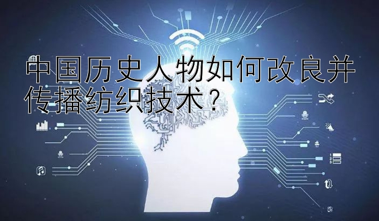 中国历史人物如何改良并传播纺织技术？