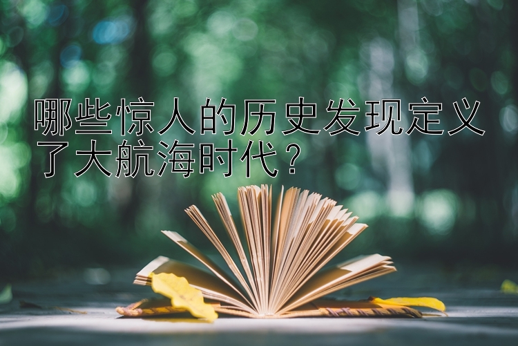 哪些惊人的历史发现定义了大航海时代？