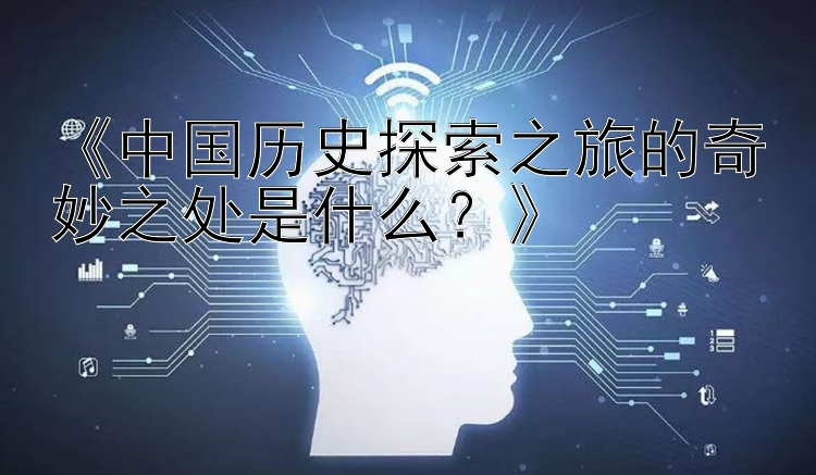 《中国历史探索之旅的奇妙之处是什么？》