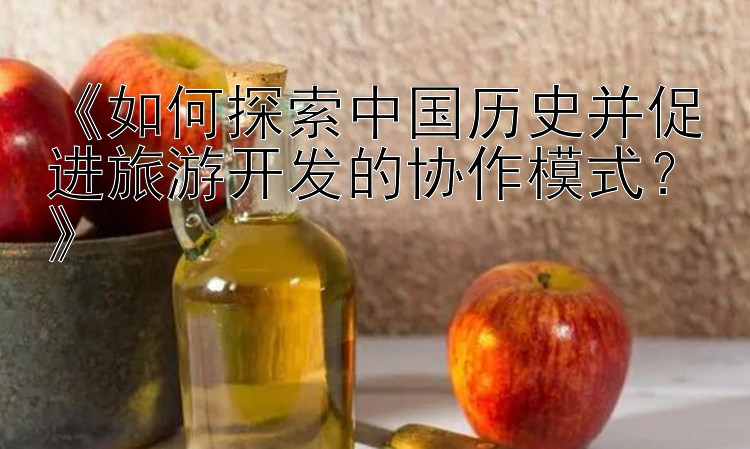 《如何探索中国历史并促进旅游开发的协作模式？》