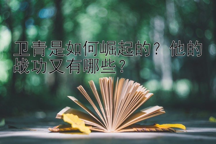 卫青是如何崛起的？他的战功又有哪些？