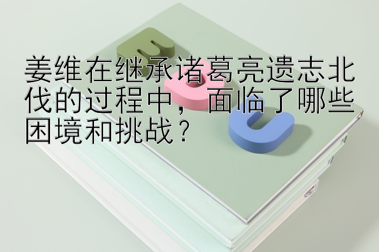 姜维在继承诸葛亮遗志北伐的过程中，面临了哪些困境和挑战？