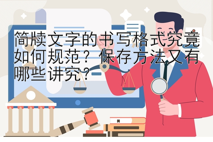 简牍文字的书写格式究竟如何规范？保存方法又有哪些讲究？